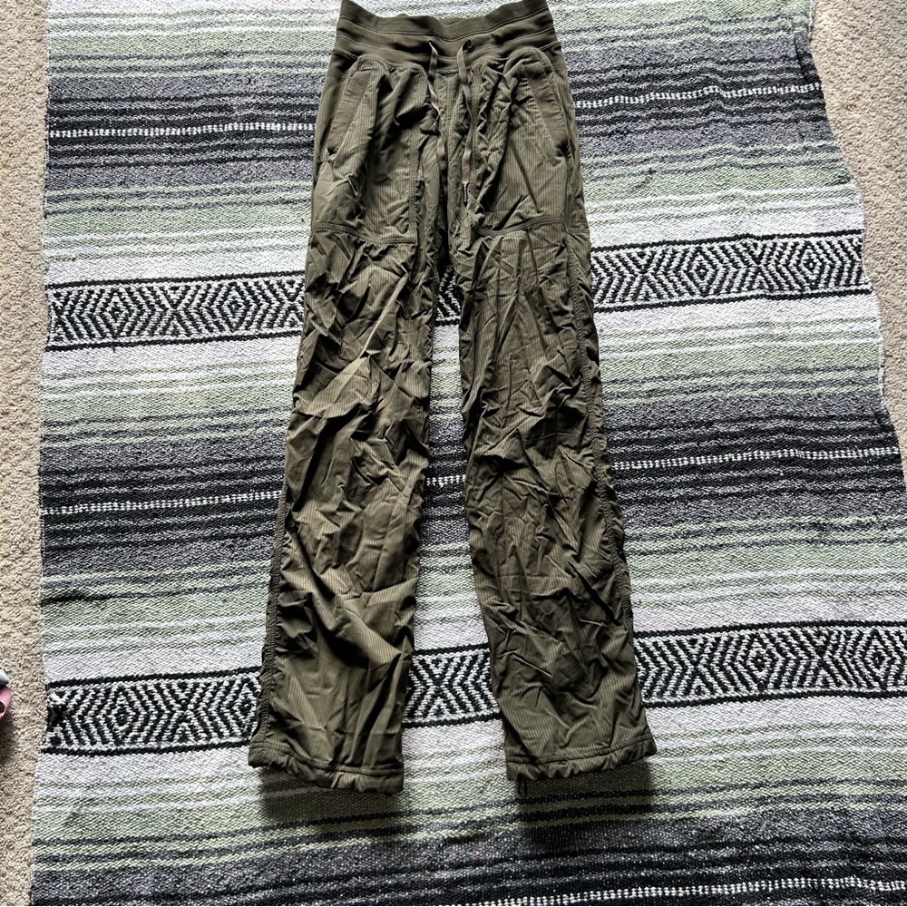 Lululemon Studio Dance Pants Size 0 Drab Olive Army Green